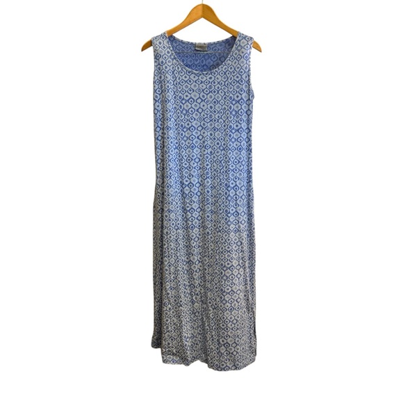 Icantoo Dresses & Skirts - Icantoo Women’s 100% Cotton Geometric Patterned Sleeveless Maxi Dress